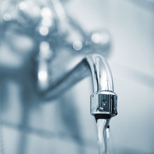 close-up of a shining water faucet