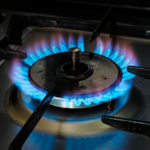 view from above of a gas burner